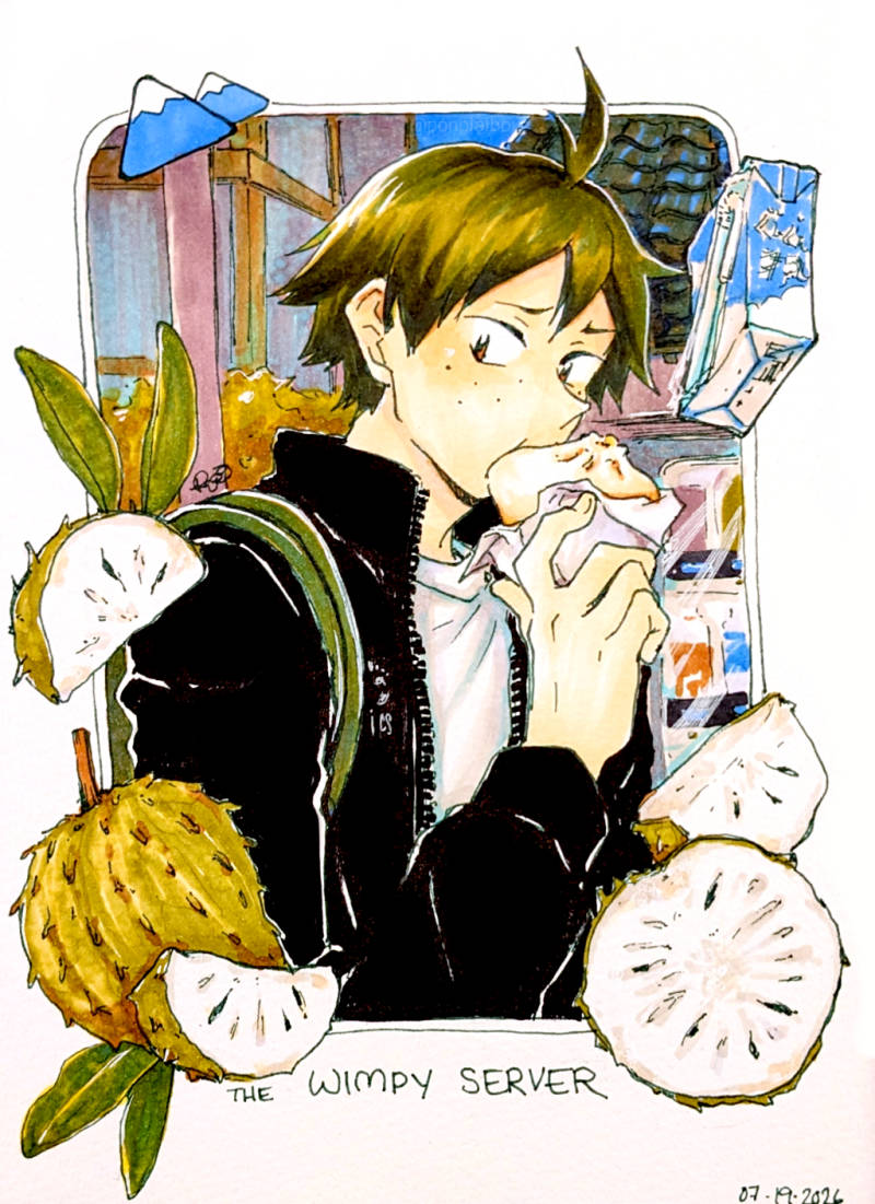 ponpiaibou's tweet photo. [sketchbook] a freshman, a fruit, a cheap snack, and an insult (or former insult...) https://t.co/JfIyiBLfQ3