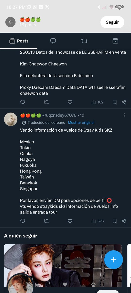 Jiminshy69's tweet photo. Amigas ayuden a denunciar plis 
Está marrana está vendiendo información sobre los chicos https://t.co/T6p5JQF4Ez