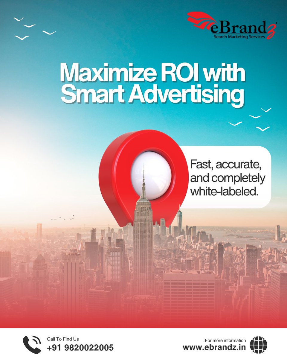 eBrandz's tweet photo. eBrandz ensures every dollar spent delivers value through optimized ad campaigns.
📞 +91-22-4002-0040 | +1-888-545-0616 🌐 https://t.co/FkMOjK805n
#AdSpend #ROIMarketing #GoogleAdsExperts #PaidAds #eBrandz https://t.co/3k7arr8gnS