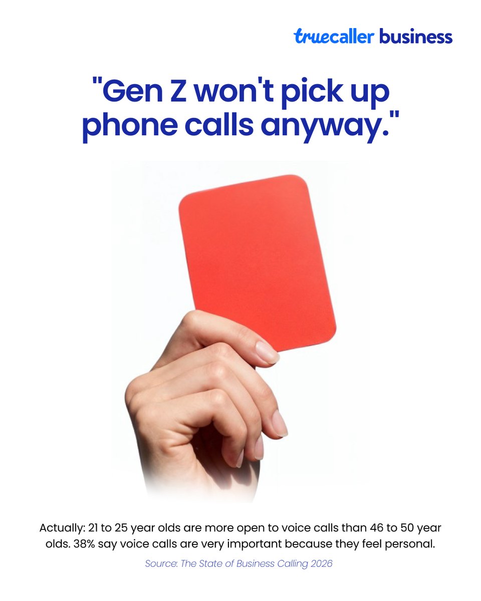 BizTruecaller's tweet photo. Some takes deserve a red card. 🔴 

We asked India for its opinion on business calling. 1,000+ consumers and 500+ businesses across 17 cities, in research conducted by Kantar.

Have you read the report?
Here's the link: https://t.co/hDLcWja28k

#Stateofbusinesscalling #Insights https://t.co/ZaVXhh72xn
