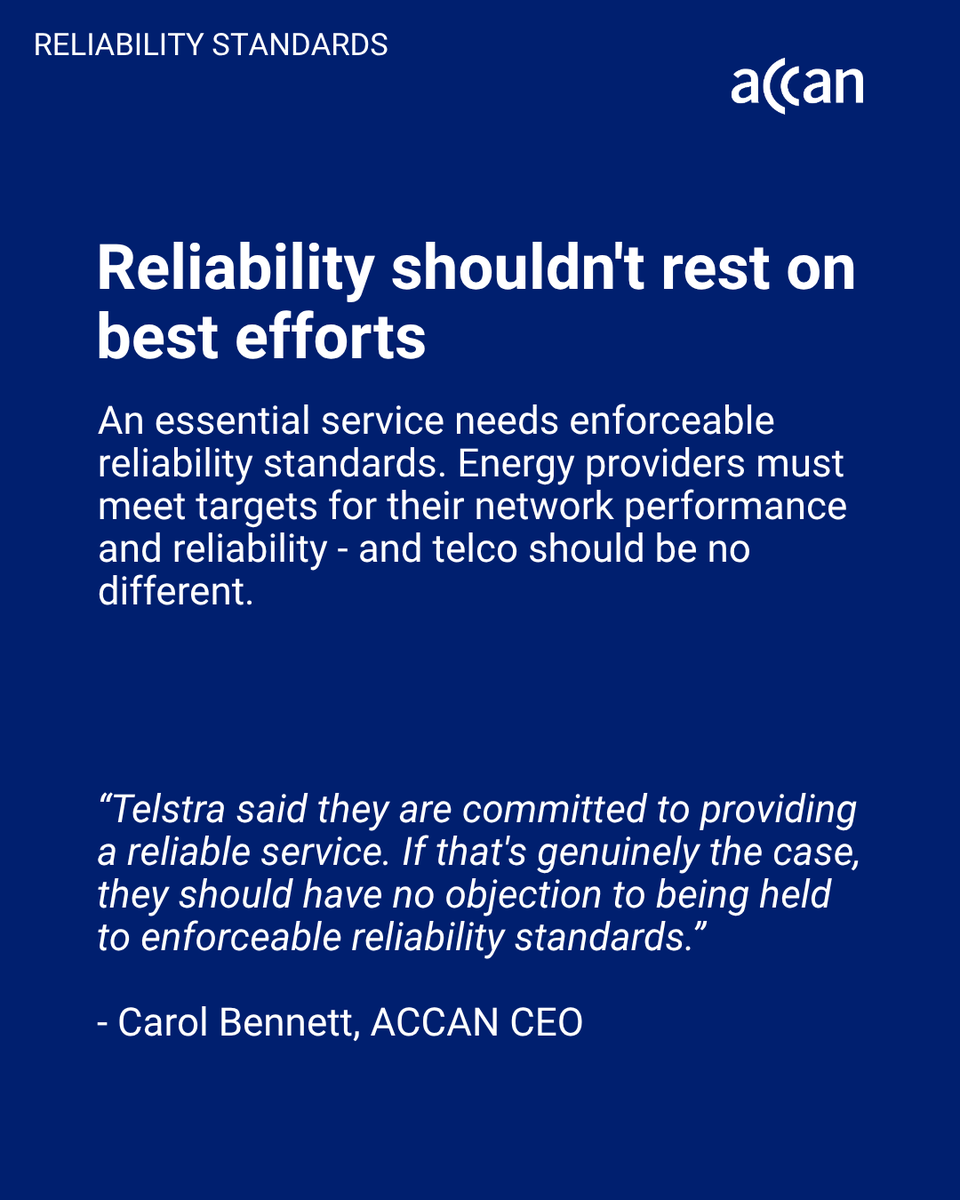 ACCAN_AU's tweet photo. Friday's Senate inquiry heard the 8 July #Telstraoutage could have been avoided: Telstra didn't act on a known software fix. Telecommunications is an essential service and should have enforceable reliability standards, the way energy already does.
https://t.co/MsAtqFqDAA https://t.co/bRvXy2eOWC