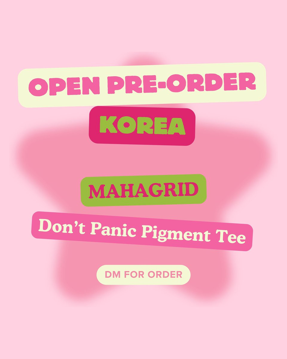 daferashop's tweet photo. ✰ OPEN PO KOREA ✰

MAHAGRID Don’t Panic Pigment Tee

💰605K | DP 400K

avail 4 warna [charcoal, navy, beige, pink]

More Catalog : https://t.co/eimp9gOZOq

✅ GO Line
✅ Pelunasan by Shopee
✅ Packing 
❌Adm Shopee
📍Bekasi

Form order : by dm https://t.co/VC89PJ3nQk