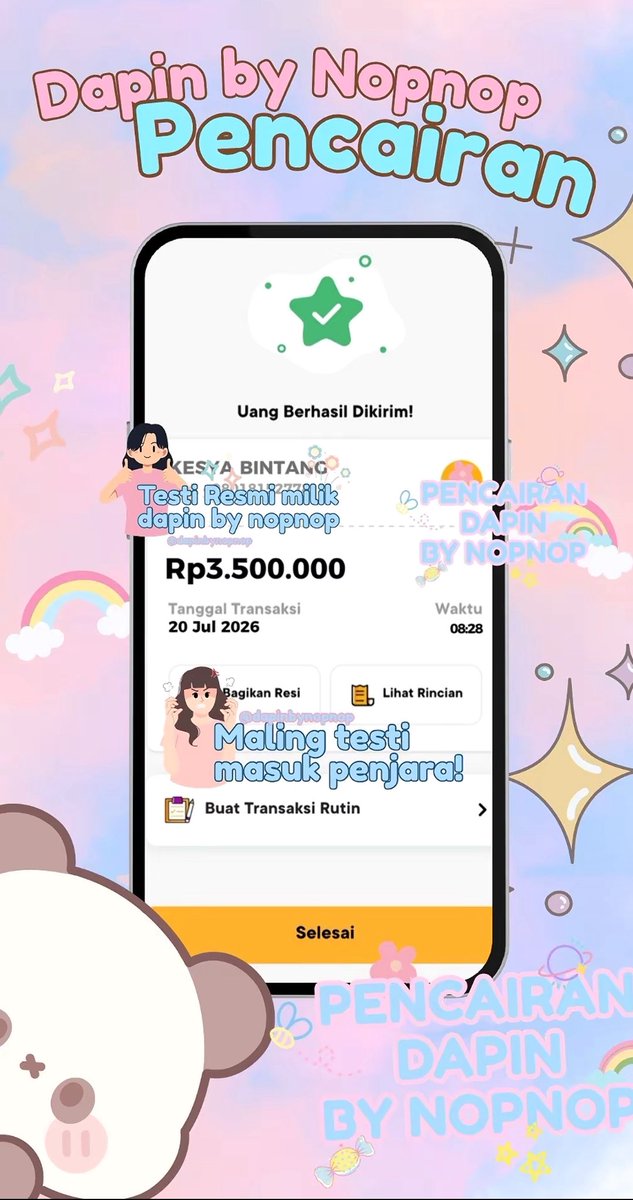 gilnopp's tweet photo. Another one pencairan 20 july 🥳💸

Makasih udah trust prosesnya bareng kita. 🤍

Masih ragu? Chat dulu aja, cek limit dulu. Siapa tau kita bisa bantu yaah. 👀✨

#pinpri #zonauang #bealanja https://t.co/B8wkq3QUV2