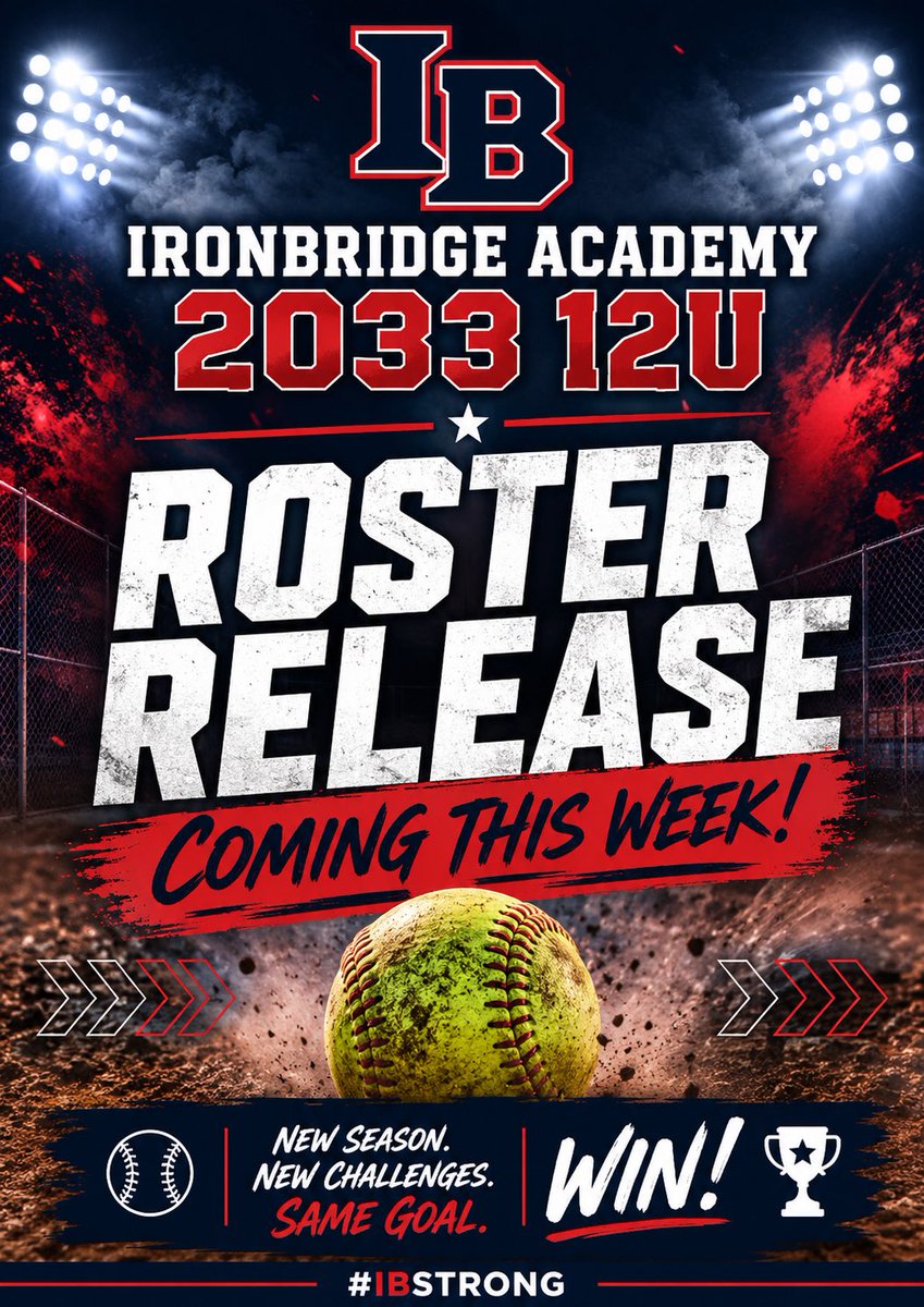 JPBallCoach's tweet photo. 🚨🥎 ROSTER REVEAL COMING SOON 🥎🚨

#ib2033 is working hard to reload and reveal the upcoming roster. 

Check back later in the week to meet the team for 2026-27 12u season.. https://t.co/9iT9cHSGwC