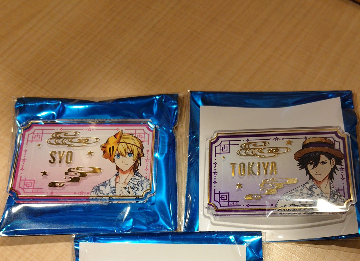 aya_harp's tweet photo. 【交換】うたプリ グラショ 浴衣 YUKATA-MODE 

譲
①おなまえバッジ：翔・トキヤ
②ビジュカ：音也・セシル
③マステ：翔

求
①レン・カミュ
②藍・蘭丸
③那月

現地サンシャイン付近におります
本日16時まで。池袋手渡し希望

検索からもご気軽にお声がけください https://t.co/dZpqyQyPHN