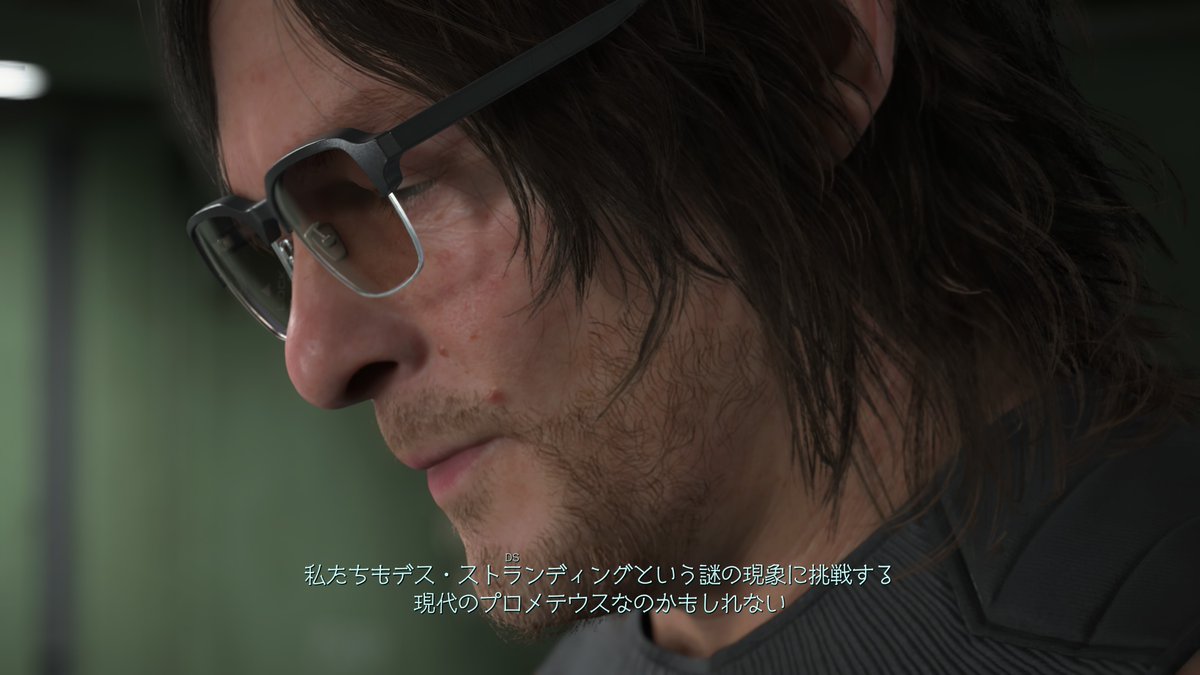 aromevanilla's tweet photo. 読書するサム（というかノーマン・リーダス）もいい👓

#デススト2 #DeathStranding2 https://t.co/zJGHSdccOw