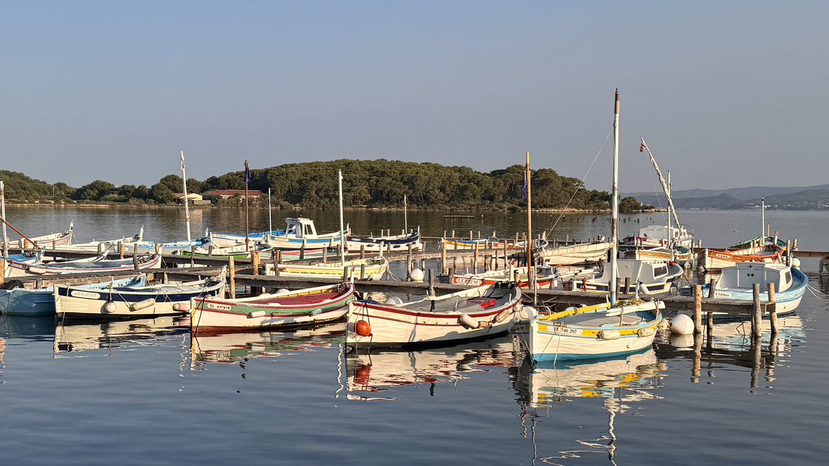 davidOL69's tweet photo. Les pointus de la lagune du Brusc et l’Ile des Embiers #SixFours https://t.co/US2Emywo97