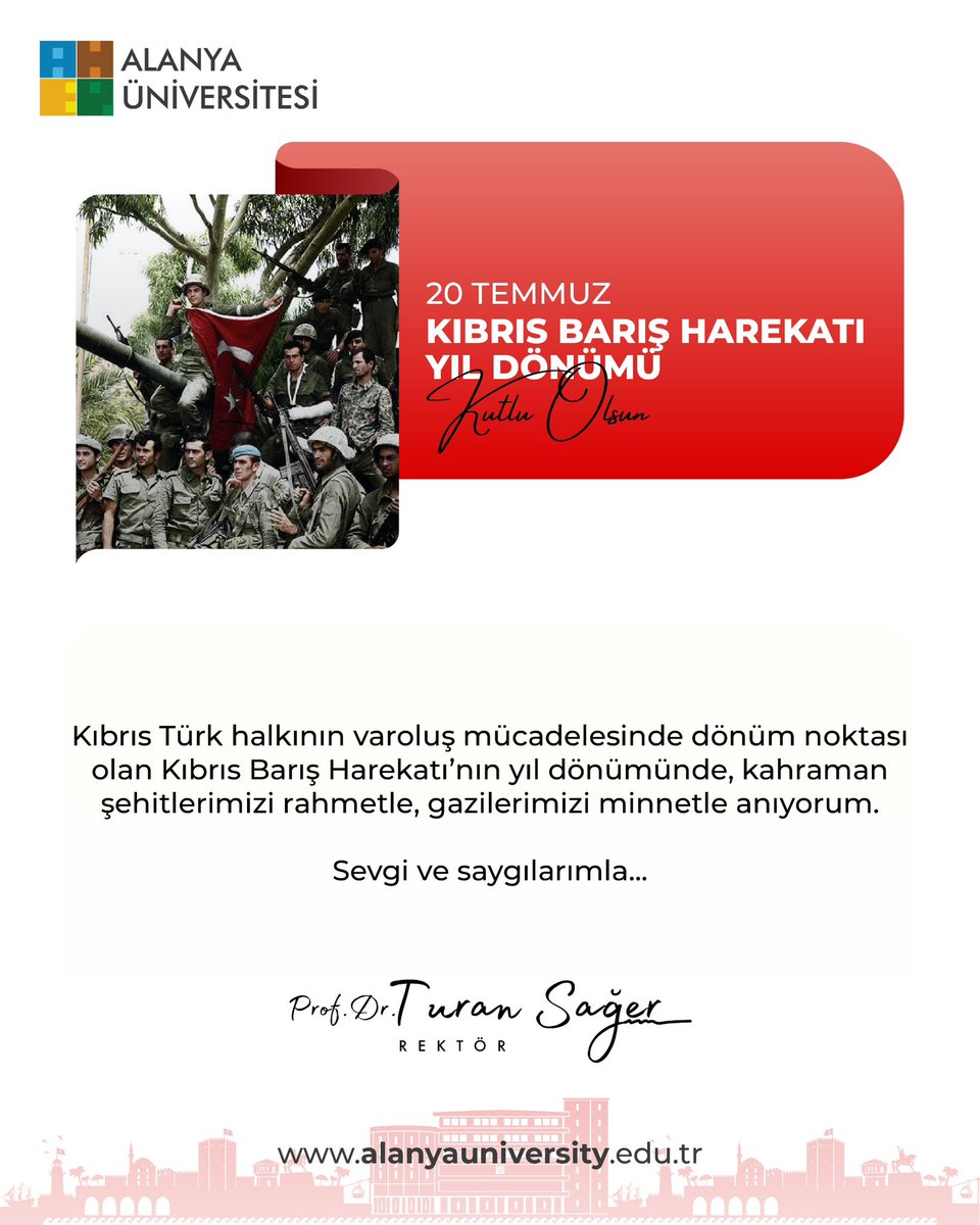 SagerTuran's tweet photo. Kıbrıs Türk halkının varoluş mücadelesinde dönüm noktası olan Kıbrıs Barış Harekatı’nın yıl dönümünde, kahraman şehitlerimizi rahmetle, gazilerimizi minnetle anıyorum. https://t.co/BGpvZhDjlA