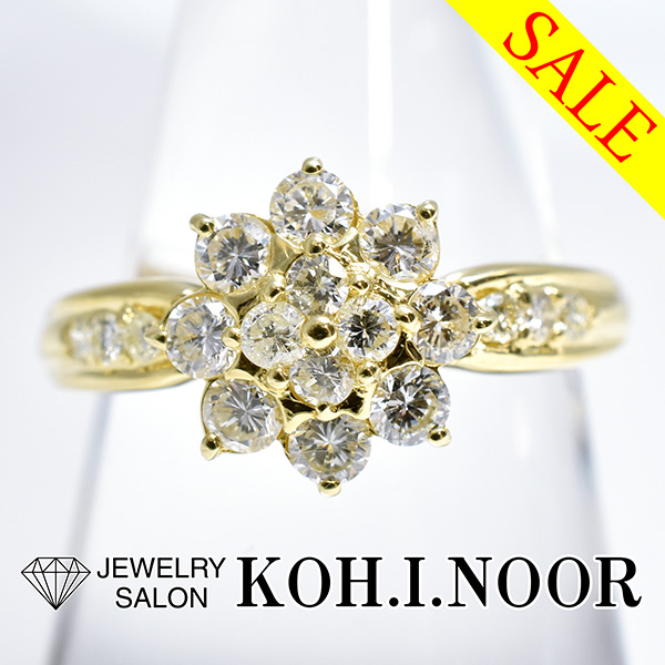 本日の商品「ダイヤモンド 1.00ct 18金イエローゴールド K18YG リング