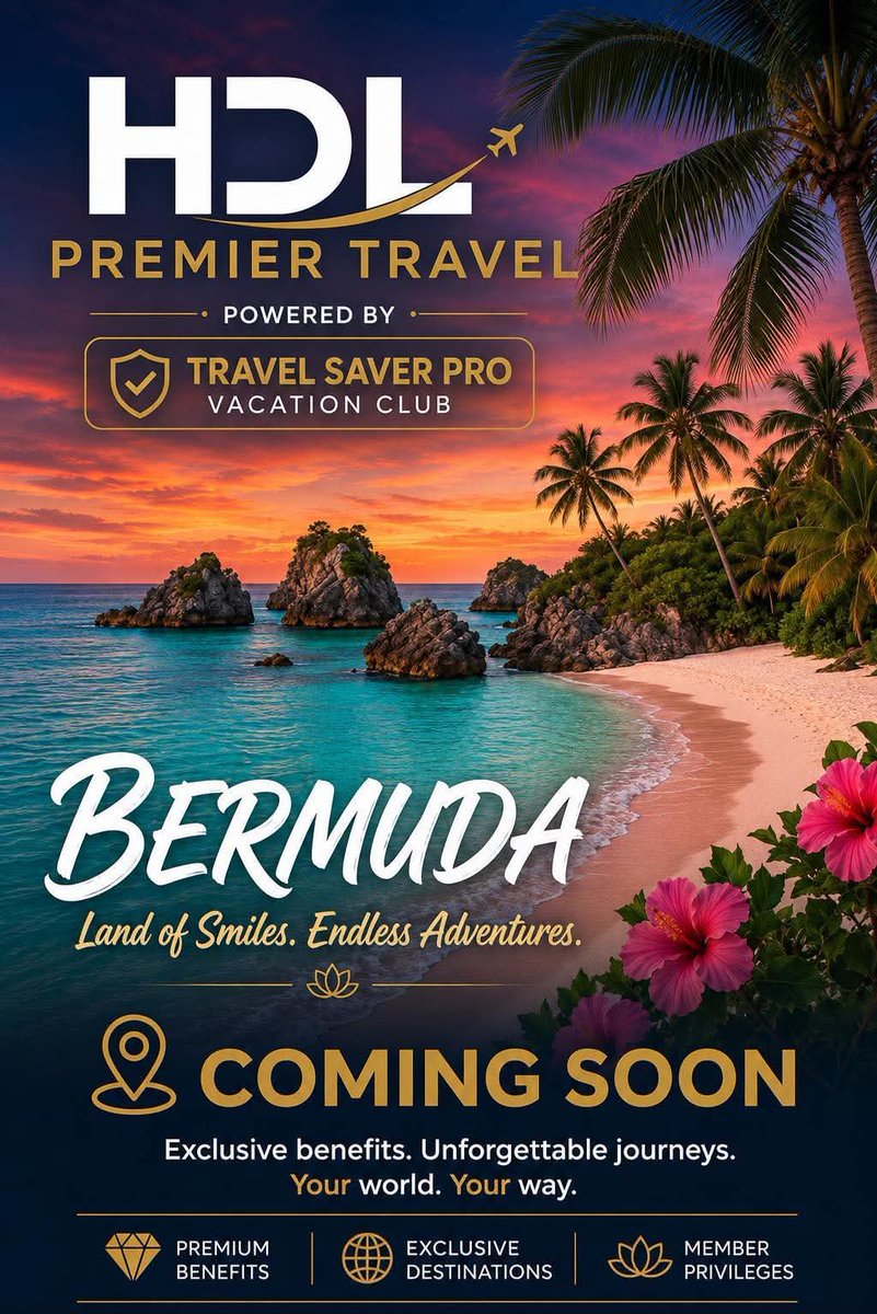 HDLPremiertravl's tweet photo. 🌍 Four incredible destinations. One unforgettable journey. ✈️✨

Bermuda, Oregon, Australia, and Thailand are coming soon! Where will your next adventure take you? 🌴🏔️🌊

#HDLTravel
 #TravelSaverPro 
#ComingSoon
#LuxuryTravel 
#TravelMore 
#BucketList 
#Wanderlust https://t.co/i0Lykj3XXs