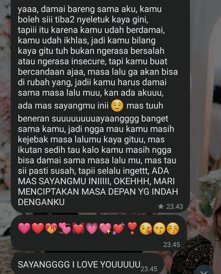 iftita_rizki's tweet photo. Bangun tidur di buat nangis haruu baca chat nya 🥺 
Asal ada kamu duniaku baik" saja🤍 https://t.co/JxxPnuPIny
