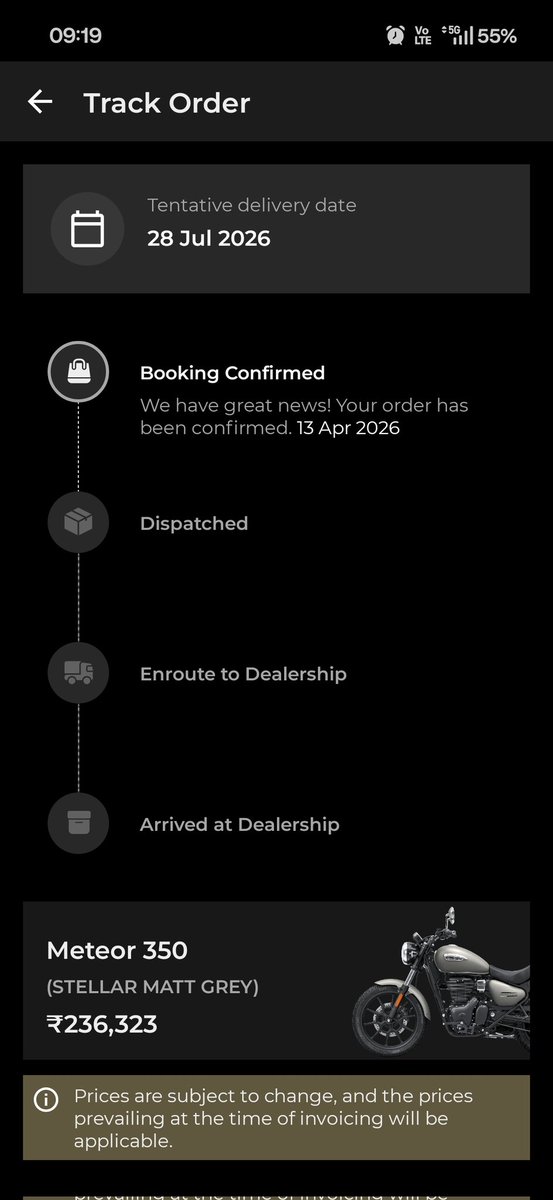 deranged_soul_'s tweet photo. @sidlal Dear CEO of @royalenfield I'm very disappointed and frustrated after booking my Meteor350 bike with your company. I don't know what to say but your company is giving vogue reasons for delivering bike by mentioning manufacturing and transportation issues in county. https://t.co/XzGwP67mXz