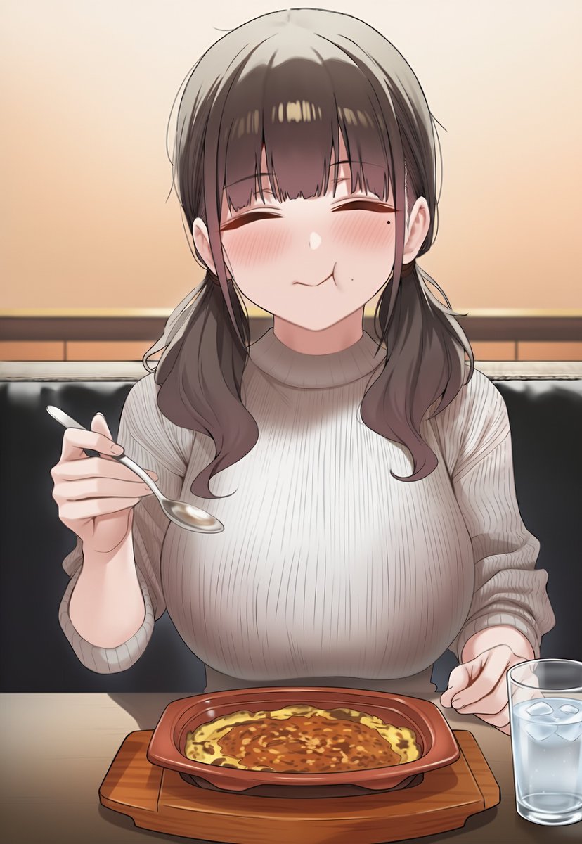 Lightoria's tweet photo. サイゼで喜ぶ幼馴染（1/2） https://t.co/EelhIw8a7A