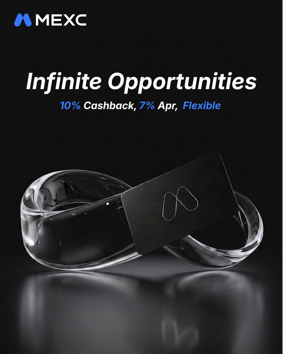 MEXCVIP_SEAAF's tweet photo. Slick, Clean &amp; Infinite opportunities start with one tap. 💳✨

Spend smarter with the MEXC Card and enjoy up to 7% APR and 10% Cashback wherever life takes you.

#MEXC #MEXCCard #VisaCard #Cashback #APR #InfiniteOpportunities https://t.co/I1P53pk2Nn