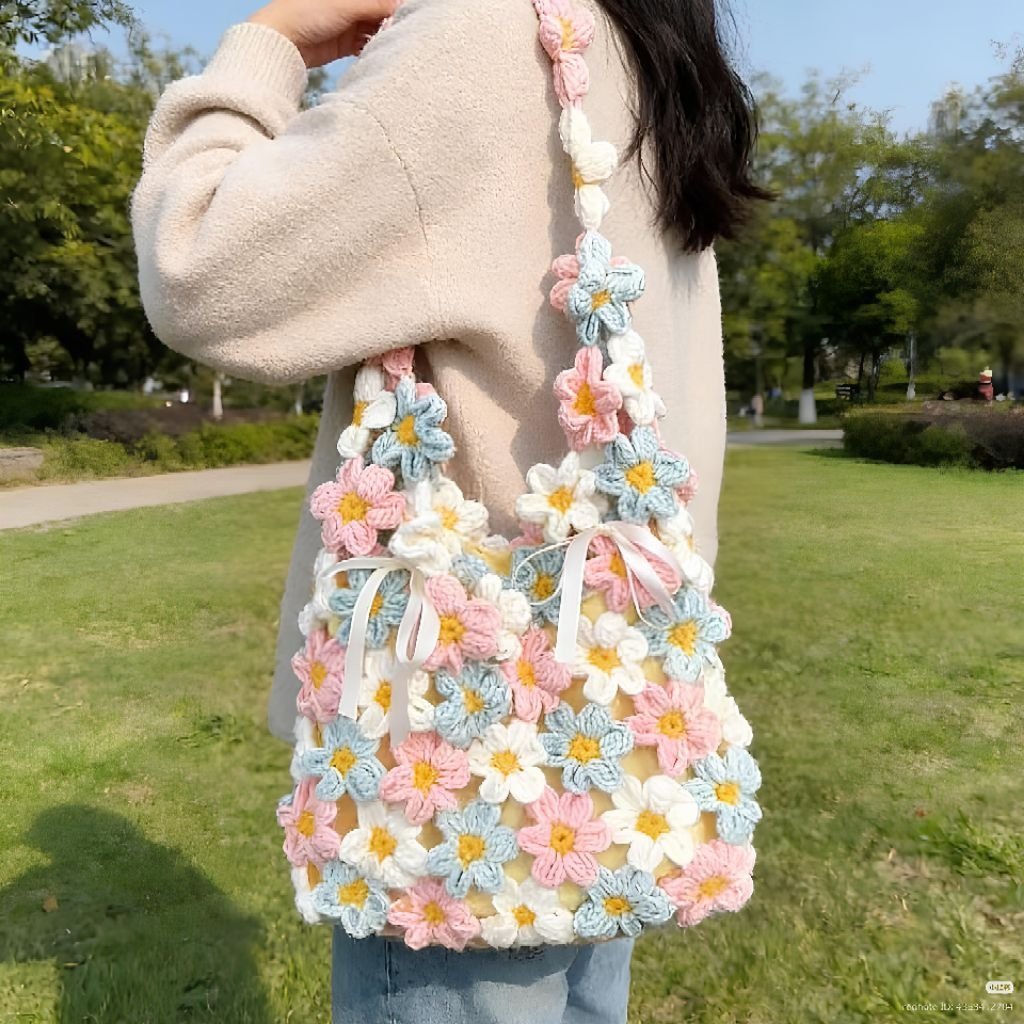 Hello_Rorumi's tweet photo. lagi suka banget sama tas yang ada sentuhan bunga 🌼
tas rajut yang rame bunganya lucu, tas jerami yang bunganya satu juga manis. vibes-nya beda tapi sama-sama bikin gemes. https://t.co/Ts22E7N8zX
