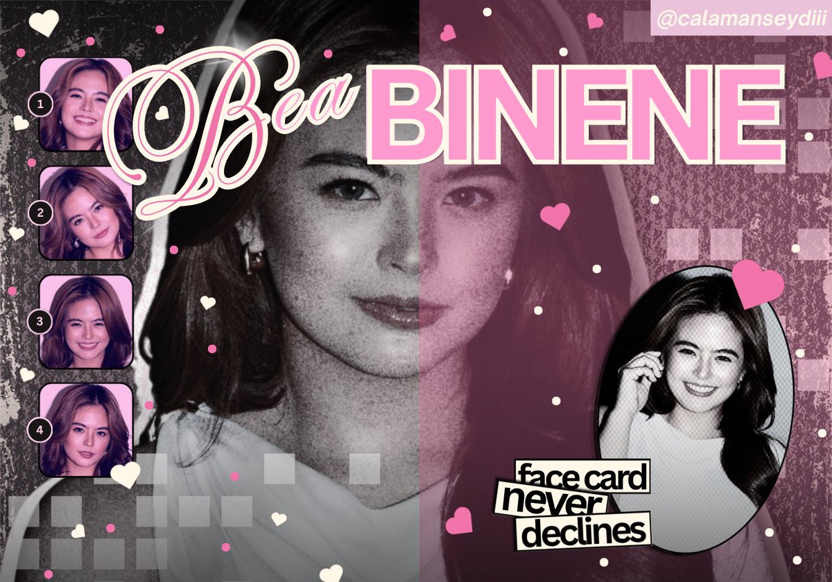 calamanseydiii's tweet photo. grabeng face card 'yan, @beabinene :') just wanted to try lang ulit ganitong style of edit huhu

#BeaBinene https://t.co/recNh5tUO0