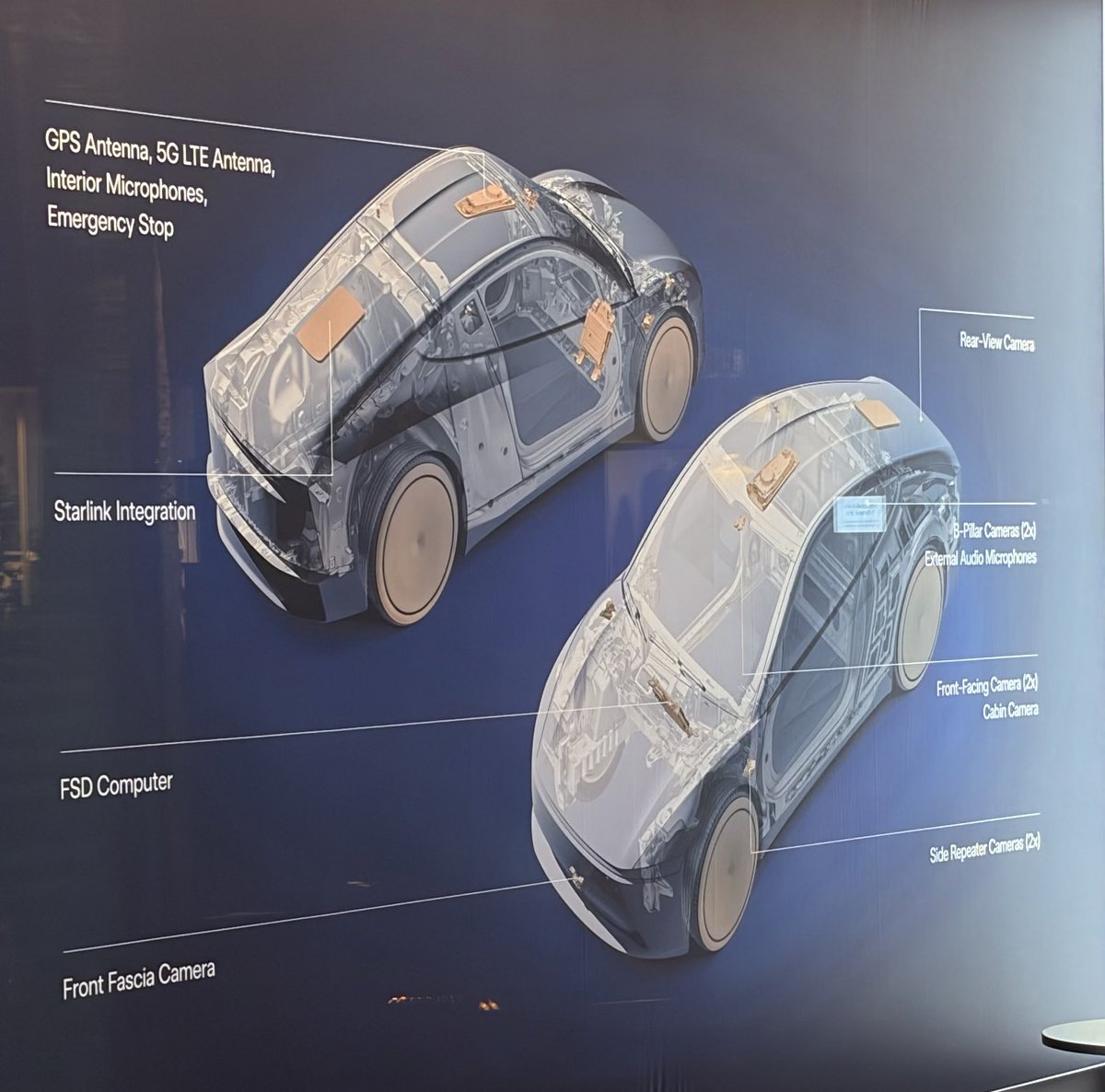 Starscream_SJC's tweet photo. Tesla Santana Row will be reopening tomorrow with a full focus on self-driving. Everything in the showroom is about Robotaxi and Cybercab with stats and information about the technology. The Cybercab on display is the production model. https://t.co/yIUYdOGFOp