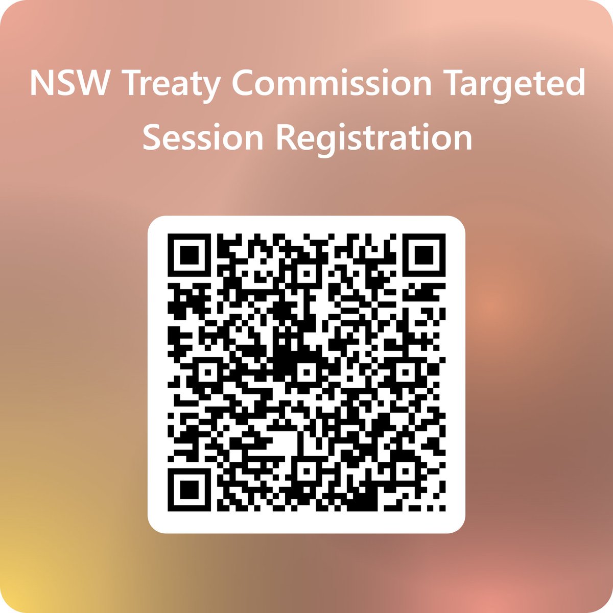 MuruMittigar's tweet photo. OPEN FOR PUBLIC REGISTRATION:
NSW Treaty Commission are hosting a targeted session with Muru Mittigar on Thursday 23 July 2026 as part of their statewide consultation.  Please follow this link or scan the QR code to register your attendance:

https://t.co/UyoWedIT11 https://t.co/zfNlvsIYGd