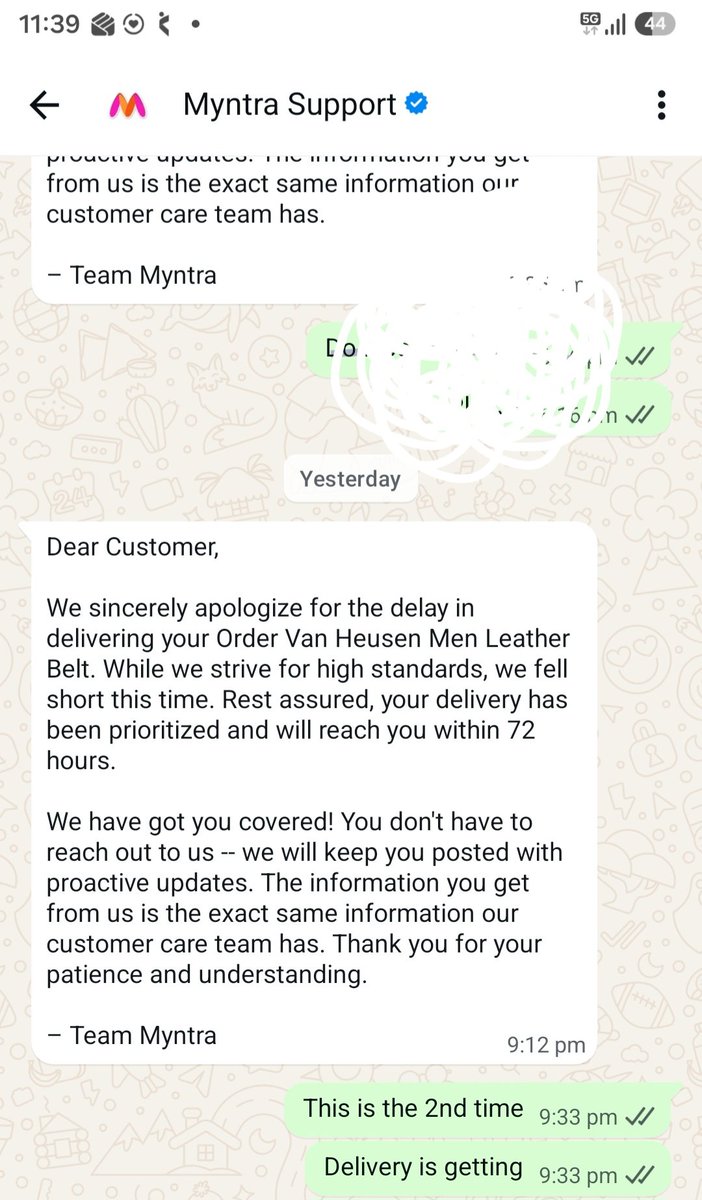 _____Frank__'s tweet photo. @MyntraSupport @myntra 
While shopping with myntra online payment should be paid on time but the delivery they confirmed your schedule and which got delayed. https://t.co/gJwP2yqQPk