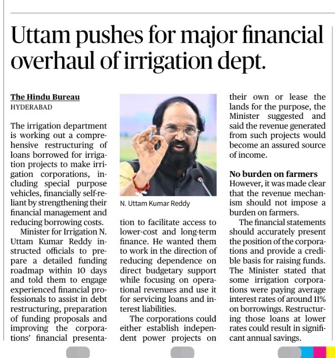 UttamINC's tweet photo. Uttam Orders Financial Overhaul of Irrigation Corporations https://t.co/Yvpq0qIOTa