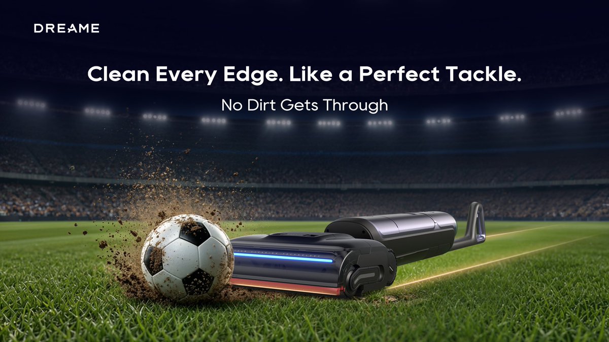 zmvk6's tweet photo. No Edge Untouched. No Stain Uncovered
A perfect tackle stops the attack.
At home, Dreame covers every edge.
Left edge. Right edge. Front edge. Every corner covered.
No dirt gets through. Game over for mess.
#DreameWetDryVacuum #DreameToWin #OriginatorOfEdge-to-CornerCleaning https://t.co/JbJ3w2BMHm