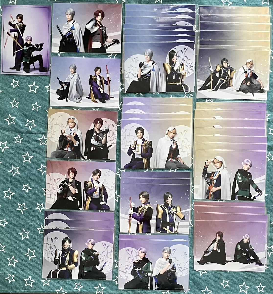k4ata1oka6's tweet photo. ミュージカル刀剣乱舞　刀ミュ　静かなる夜半の寝ざめ　ペアブロ　交換

譲　長義　国広　後家　青江　五月雨　長谷部

求　長義＆国広　戦闘ライブ
両種長義後家、長義長谷部、戦闘国広後家、他3枚以下の物は求と1:1のみ
他譲は求含む場合任意のペアブロ、異種（要相談）含む4:4までや比率違い可
郵送 https://t.co/saijthJLHD