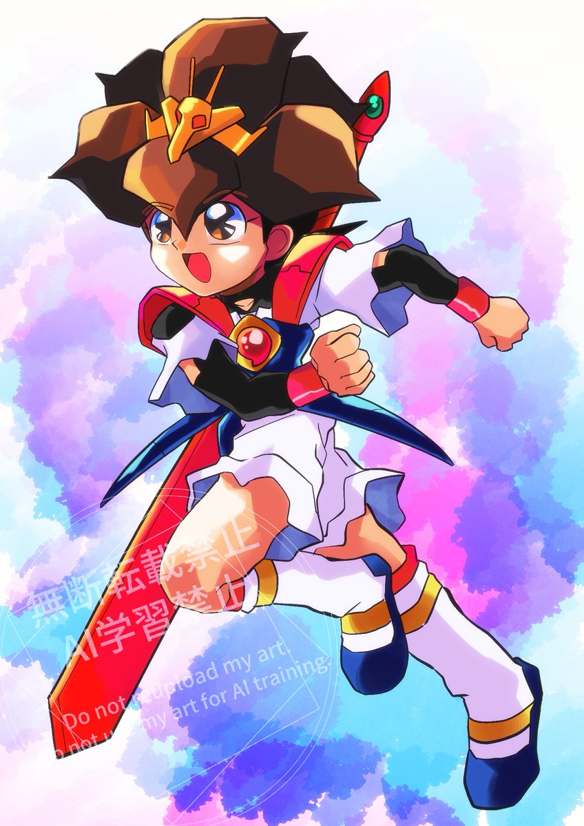 tuta0121's tweet photo. ◥◣超魔神英雄伝ワタルのファンアート◢◤
描きました。
これは芦田豊雄先生のイラスト集の表紙のポーズを意識しました。 https://t.co/ev9jeTEpn2