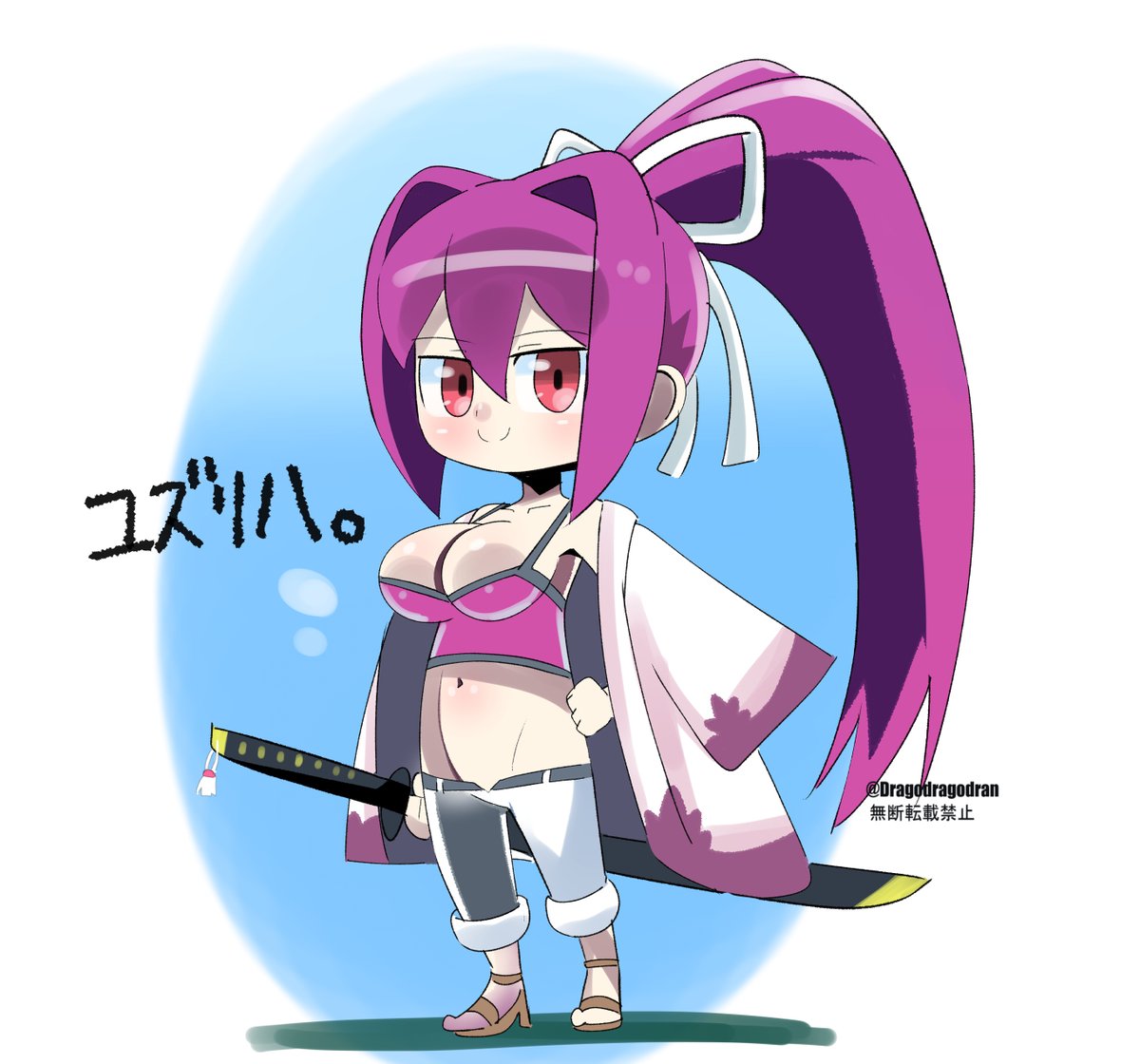 Dragodragodran's tweet photo. UNDER NIGHT IN-BIRTH より ユズリハ 。( Yuzuriha ) #inbirth #uni2 #格ゲーキャラ描こうぜ https://t.co/1Da09tBpwG