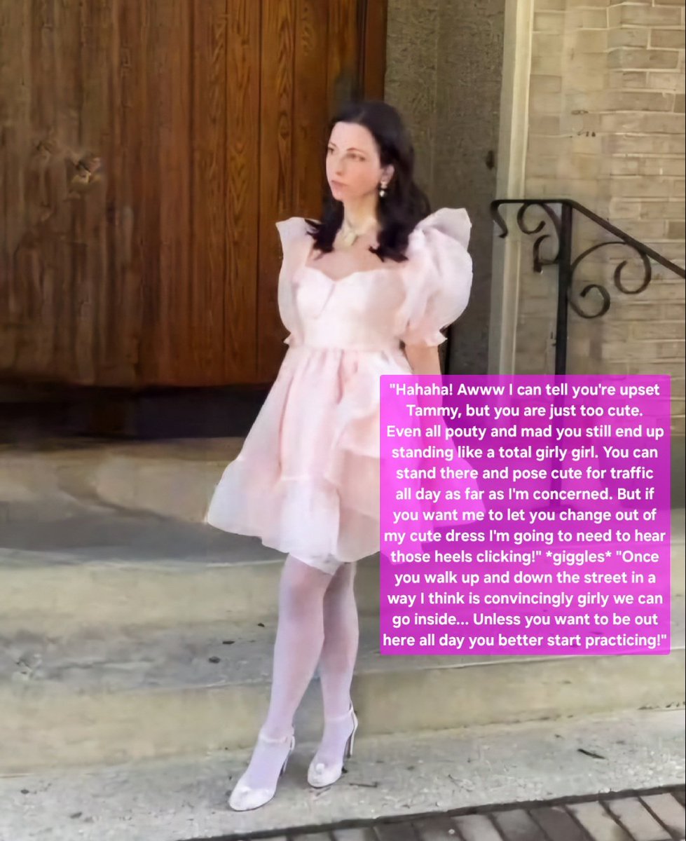 TammyLovisa101's tweet photo. #adorable #pretty #pink #dress #pouty #cute #sissy #girly #pose #poofy #princess #tights #heels #aesthetic #feminization #crossdressing #captions https://t.co/BuK09F6THe