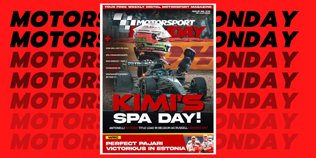 MSportMonday's tweet photo. 👋 This is your midweek reminder to check out this week's  #MotorsportMonday, packed with all the #motorsports news &amp; reviews you need ...

🏁#F1 #F2 #F3 #BelgianGP
🏁#WRC #RallyEstonia
🏁Features &amp; more

All FREE TO READ here 👉 https://t.co/8rh9aZDDNx https://t.co/BmtZUdx3jN