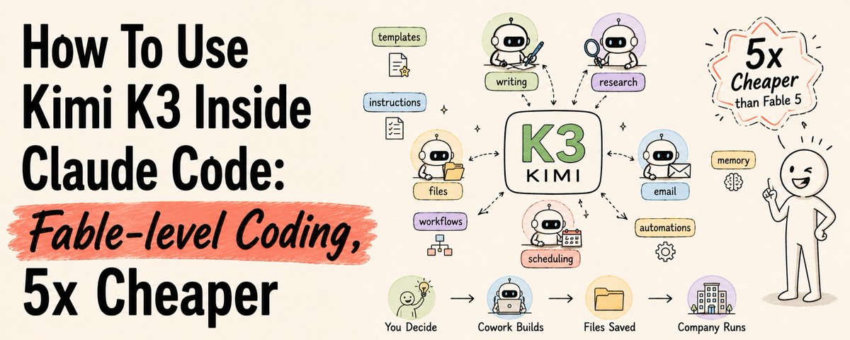 How To Use Kimi K3 Inside Claude Code (Fable-level Coding, 5x Cheaper)