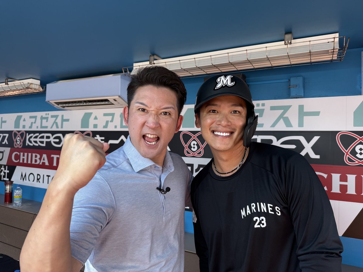 chibalotte_pr's tweet photo. 元チームメートの #石川慎吾 選手も登場です！
#chibalotte #広報 https://t.co/LzhPER1IgB
