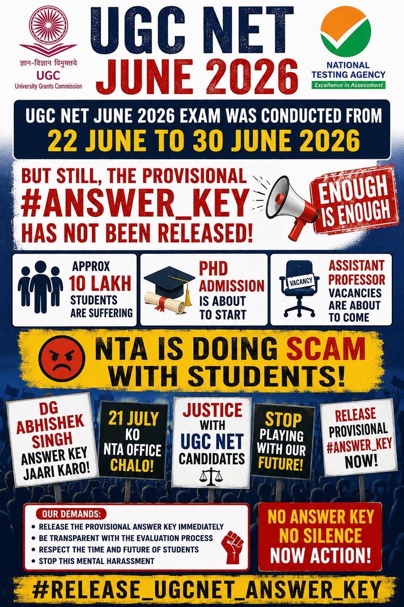 thekrDeepak's tweet photo. @NTA_Exams #Release_UGCNET_Answer_Key
#Release_UGCNET_Answer_Key
#Release_UGCNET_Answer_Key
@abhish18
@ugc_india @EduMinOfIndia https://t.co/RD8DRGNCj3