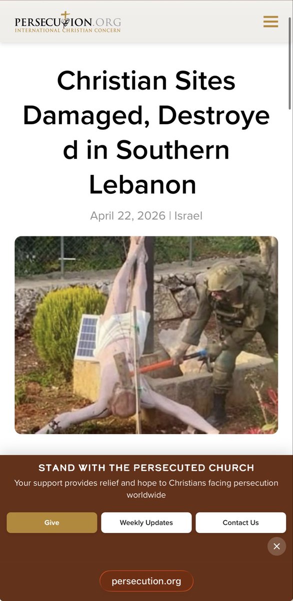 VicNole's tweet photo. @ChantaCombs @sstaffordtweet @sirdibbydukes Look at the IDF soldier smashing Jesus head…. Isn’t it awesome? https://t.co/fg1ptLqcwg