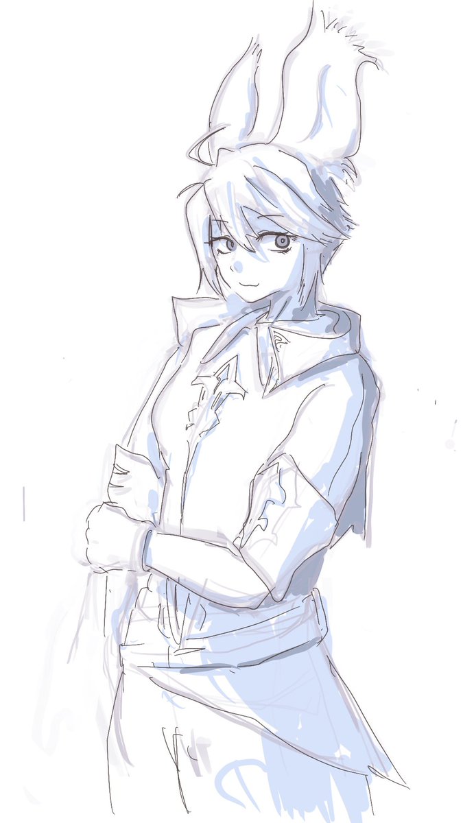 asagi8799's tweet photo. ぴょんって出てる毛描くの最高に楽しいです https://t.co/nCfXxz7WkG