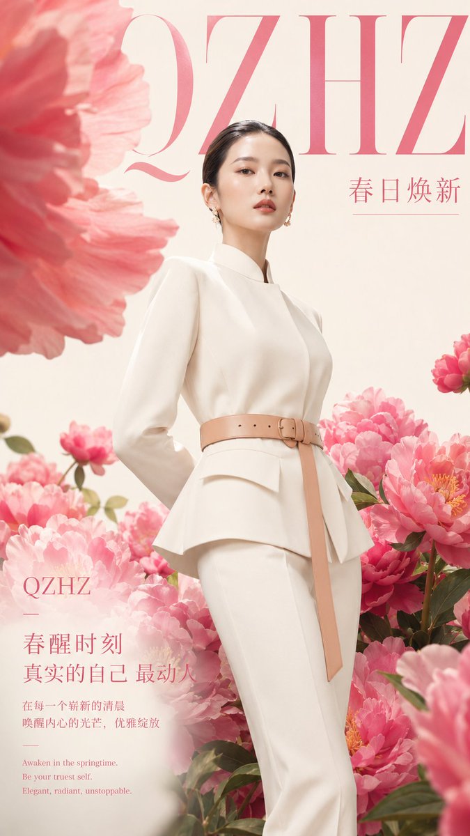 Luxury Spring Peony Fashion Poster
