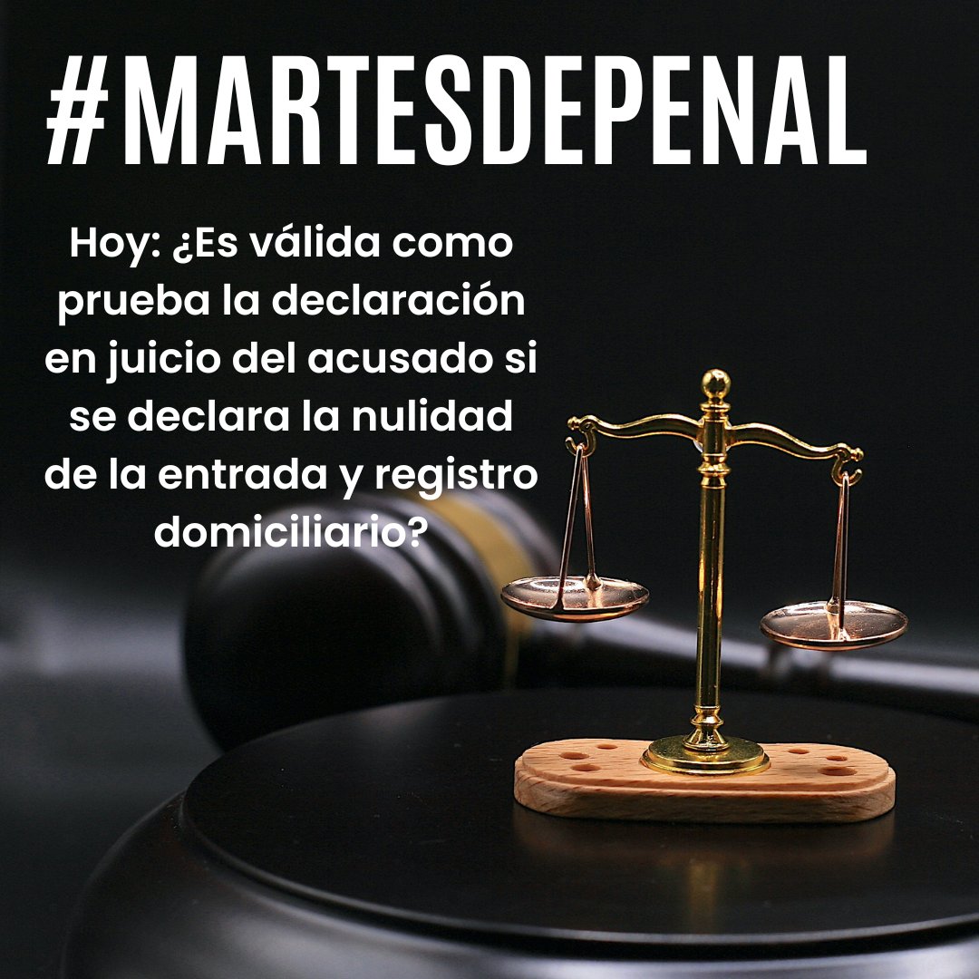 dmgpol's tweet photo. Hoy en #martesdepenal analizamos la STS 488/2026 que valida la declaración del acusado aunque se haya declarado la nulidad de la entrada y registro domiciliario, pero en este caso es insuficiente para condenar y absuelve.
Enlace: https://t.co/Kdu7IugC01 https://t.co/HuNqf81wOG