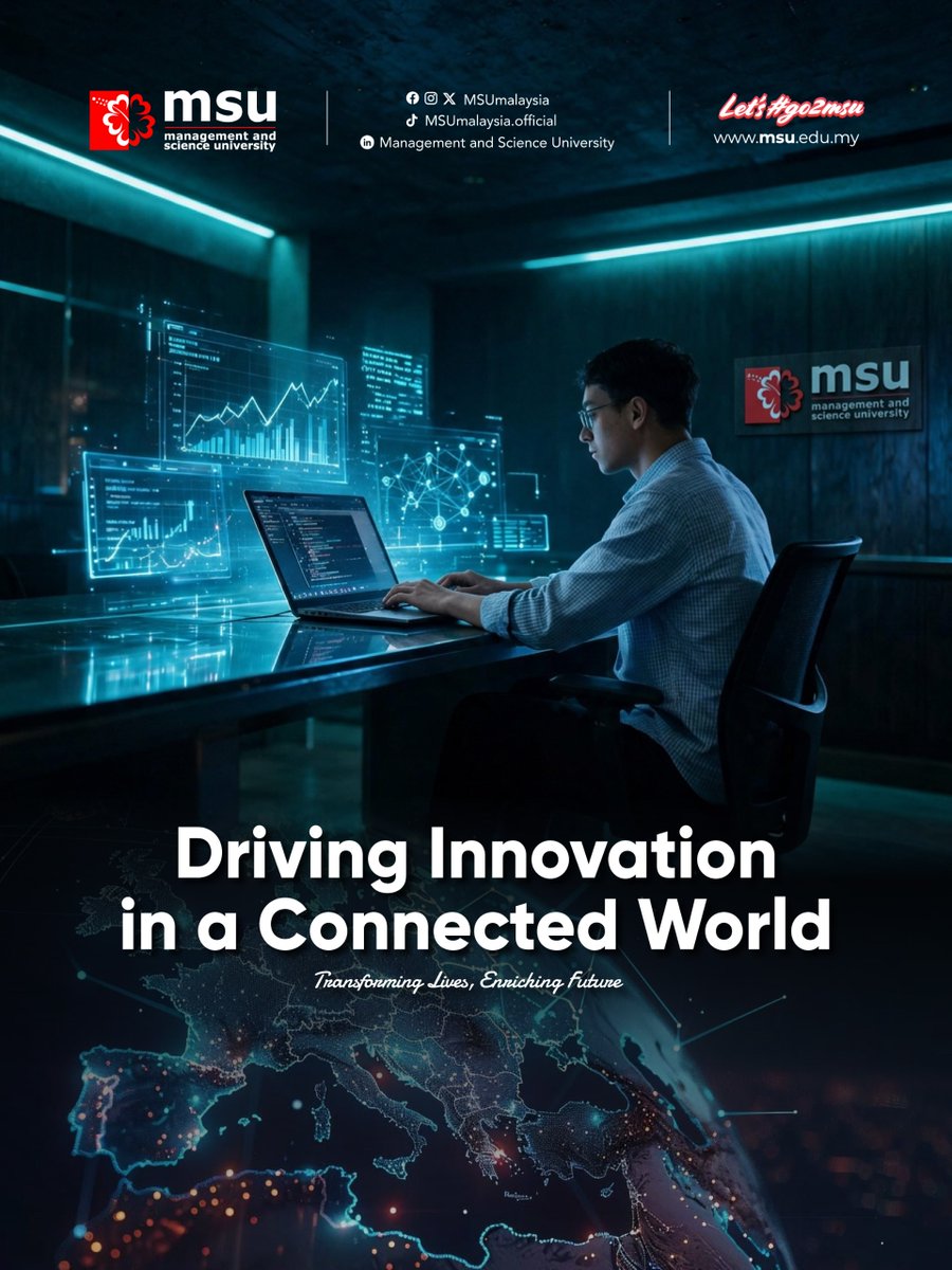MSUmalaysia's tweet photo. Love apps, mobile tech, or how everything connects?

The Bachelor in Information Technology (Mobile Wireless and Technology) lets you explore, create, and build your future in tech!
Not sure if it’s your path? 

Visit the link for the MSU programmes list to help you with your decision‑making: https://t.co/Sa4EqdkeuS

#go2MSU