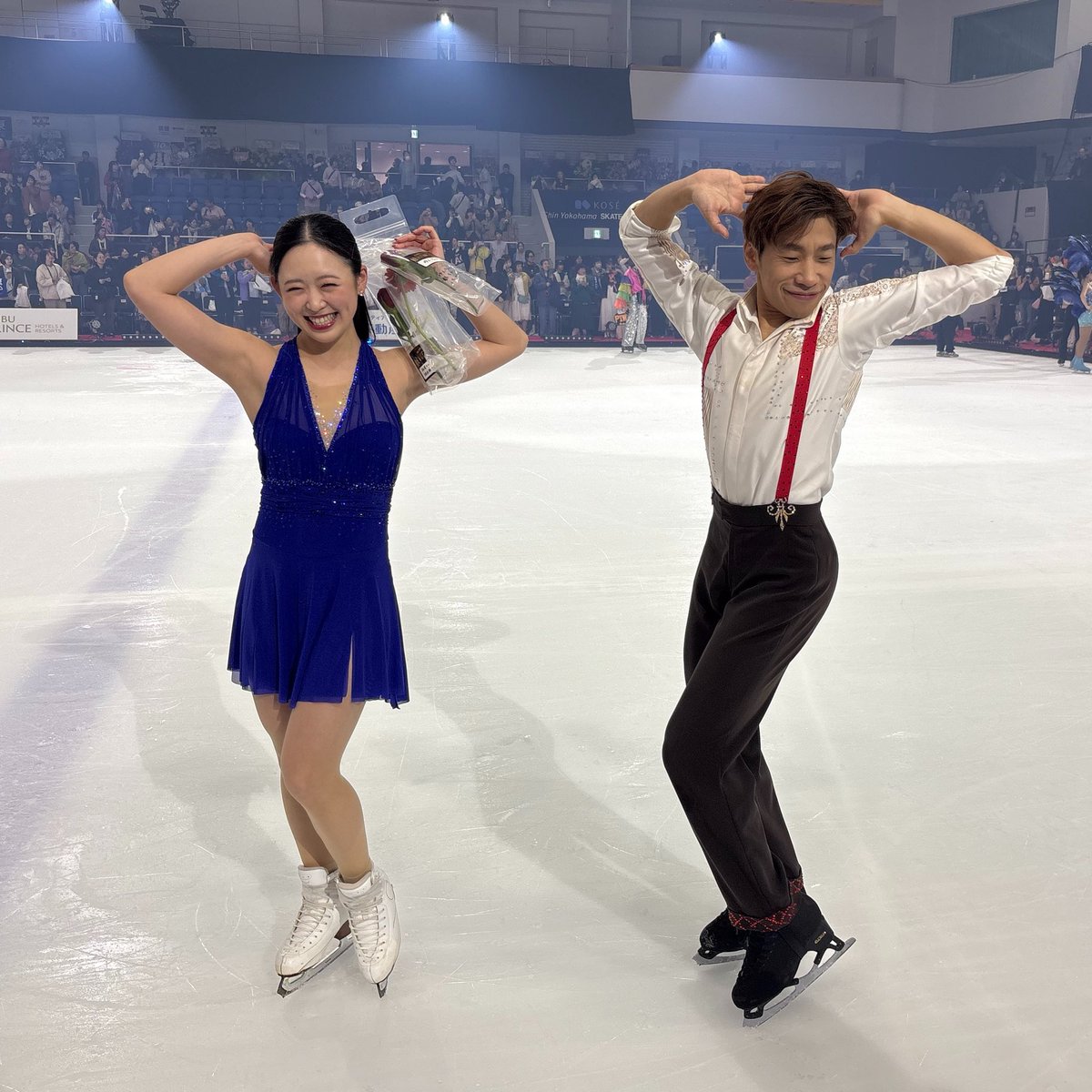 fs_ally's tweet photo. ゆんちゃん&amp;織田くんが近くに来てくれたので、二人でお願い！とお声がけしたところ、織田くんが「ララランドやりたい！！」と、2ポーズも二人で披露してくださいました😆 https://t.co/tM0JnFU7i9
