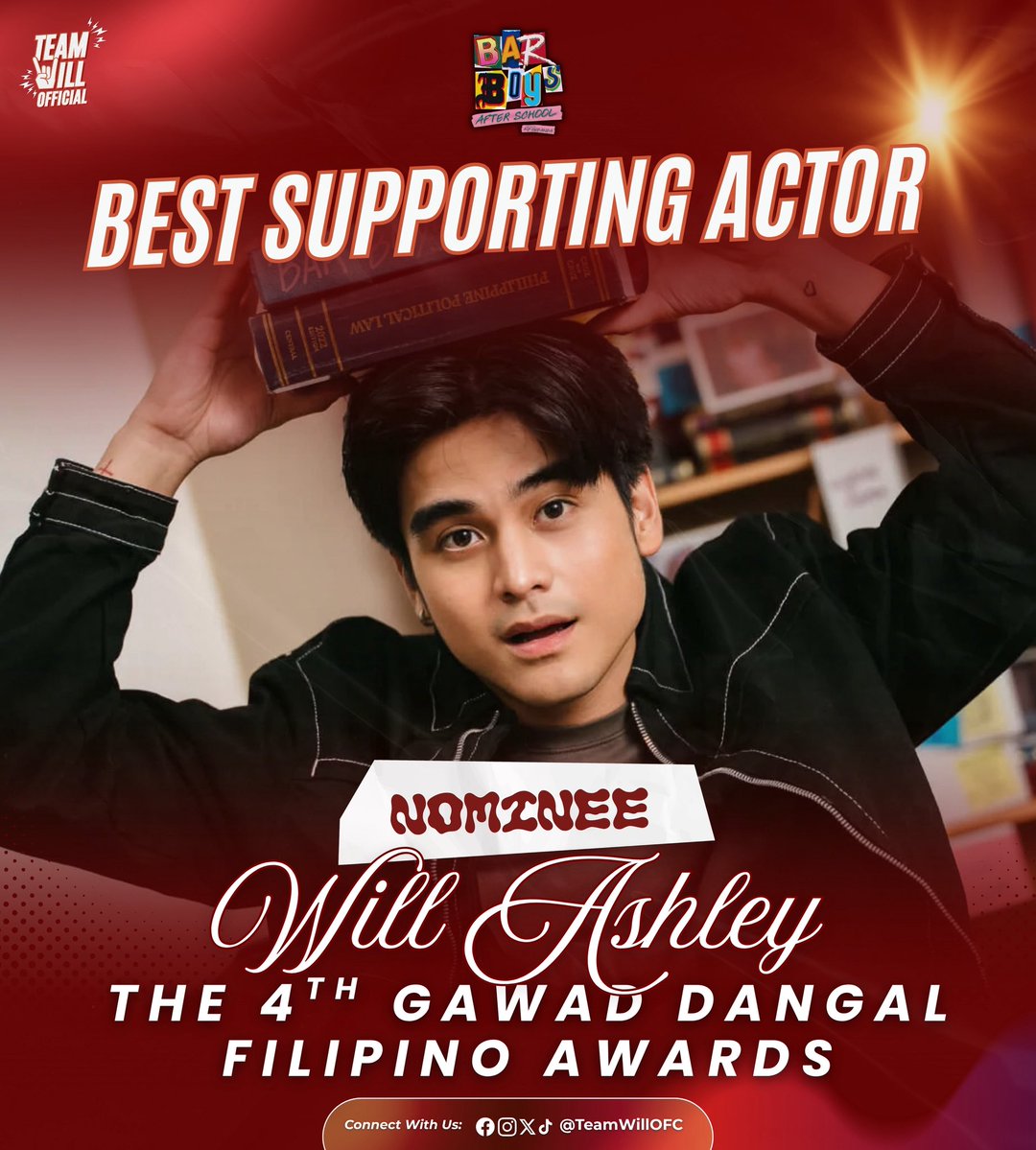 TeamWillOFC's tweet photo. 𝐀𝐧𝐨𝐭𝐡𝐞𝐫 𝐧𝐨𝐦𝐢𝐧𝐚𝐭𝐢𝐨𝐧, 𝐚𝐧𝐨𝐭𝐡𝐞𝐫 𝐦𝐢𝐥𝐞𝐬𝐭𝐨𝐧𝐞!

Congratulations to Will Ashley on earning a 𝐁𝐞𝐬𝐭 𝐒𝐮𝐩𝐩𝐨𝐫𝐭𝐢𝐧𝐠 𝐀𝐜𝐭𝐨𝐫 𝐧𝐨𝐦𝐢𝐧𝐚𝐭𝐢𝐨𝐧 𝐚𝐭 𝐭𝐡𝐞 𝟒𝐭𝐡 𝐆𝐚𝐰𝐚𝐝 𝐃𝐚𝐧𝐠𝐚𝐥 𝐅𝐢𝐥𝐢𝐩𝐢𝐧𝐨 𝐀𝐰𝐚𝐫𝐝𝐬 for his performance in 𝐁𝐚𝐫 𝐁𝐨𝐲𝐬: 𝐀𝐟𝐭𝐞𝐫 𝐒𝐜𝐡𝐨𝐨𝐥!

Your talent continues to reach new heights. We’re always so proud of you! 🎬🏆

🔗: https://t.co/6B6NZAk2rf

#BarBoysAfterSchool 
#WillAshley