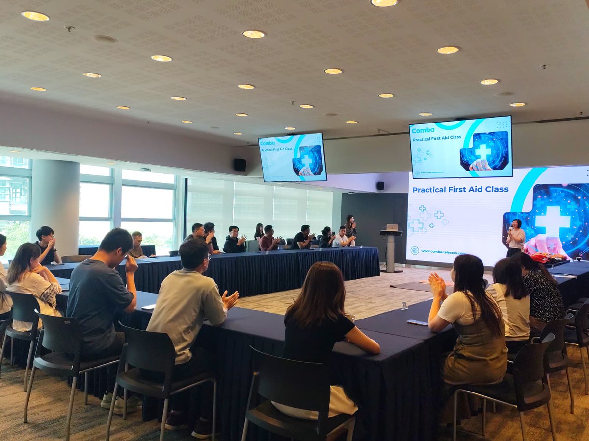 Comba_Telecom's tweet photo. Tech skills matter, but life skills matter more. 💡

Global #safety efforts in action! Our HK team mastered CPR &amp; AED skills, building safety readiness for daily life, field ops &amp; resilient delivery.

♻️ #Comba #ESG Report 2025: https://t.co/N9pyrdTF5f https://t.co/PVaXKMtlut