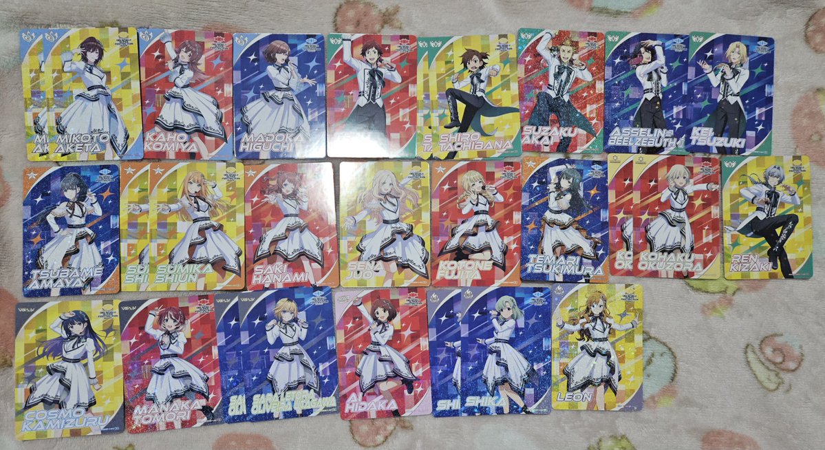 0423chihaya's tweet photo. アイドルマスター　カードフォリオ　IWSF2026　交換

譲→画像1～画像2
求→画像3以外の千早、亜利沙>春香、真、菜々

今回のもの優先ですが、過去の千早、亜利沙、まつりとの交換も検討します
郵送または、24日秋葉原のみ手渡し可能（時間により） https://t.co/M3DjPWbXkI