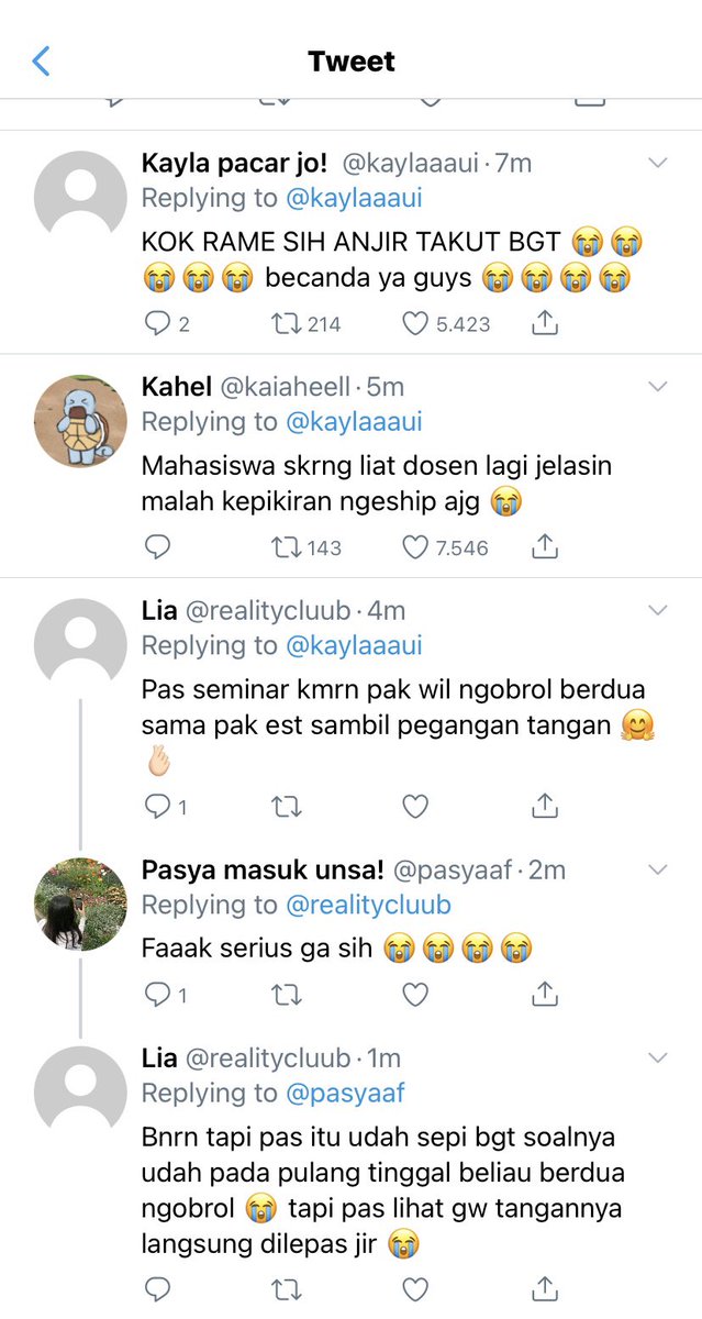 claryvelle's tweet photo. Dosen x dosen

williamest one tweet au https://t.co/R8UYZYJHq4