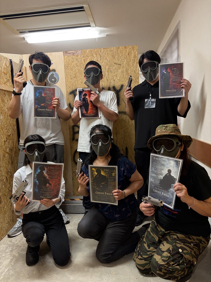 waiwai_yyyy45's tweet photo. #サバミス　#GHOSTFIELD
マダミス×サバゲーのコラボという初体験…。

ちゃんと成立するか…？
と半信半疑だったのが嘘みたいに楽しい体験でした！
サバゲー入門にもおすすめですので、気になる人は行ってみるべし！！

まさかのほとんどお知り合いのメンツに、遠慮なく弾打ち込むの楽しかったなぁ…🤣 https://t.co/kVXWQpmT29
