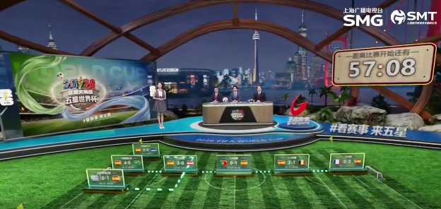 TM_Broadcast's tweet photo. ⚽️ Shanghai Media Tech deploys mixed reality studio for Great Sports’ @FWC2026Final coverage

According to SMT, the studio uses MR virtual production technology with the intention of dissolving the physical boundaries of the broadcast space

🔗 https://t.co/QJk3BfPAnP https://t.co/yyFr61Hyx3