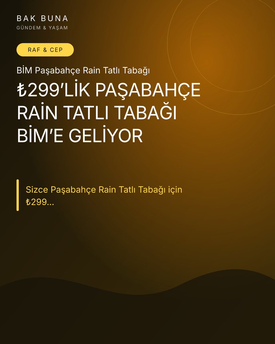 22Ugas71917's tweet photo. ₺299’LİK PAŞABAHÇE RAİN TATLI TABAĞI BİM’E GELİYOR

BİM’in 24 Temmuz Cuma için yayımladığı resmî aktüel listede Paşabahçe Rain Tatlı Tabağı ₺299 fiyatla yer alıyor. Resmî sayfada ürün adı, ölçü/model bilgisi ve fiyat listeleniyor; ek teknik ayrıntılar sınırlı görünüyor.

Bu ürünü değerlendirirken yalnız etiketteki fiyata bakmak yeterli değil. Kullanacağınız alanla ölçü/model uyumunu, kutudaki garanti koşullarını, servis bilgisini ve benzer ürünlerin güncel fiyatını birlikte kontrol etmek daha sağlıklı bir karşılaştırma sağlar. Resmî sayfada açıkça yazmayan bir teknik özelliği varmış gibi kabul etmeyin; özellikle elektrikli ürünlerde güç, bağlantı ve enerji bilgilerini, mutfak ürünlerinde ise ocak uyumu ile bakım talimatını kutu üzerinden doğrulayın. Stok ve mağaza bulunurluğu değişebilir. Bu içerik “en ucuz” ya da “kaçırılmaz” iddiası kurmuyor; resmî listede görünen bilgileri günlük kullanım açısından okunabilir hâle getiriyor.

Sizce Paşabahçe Rain Tatlı Tabağı için ₺299 makul mü, yoksa önce başka seçeneklerle karşılaştırır mıydınız?