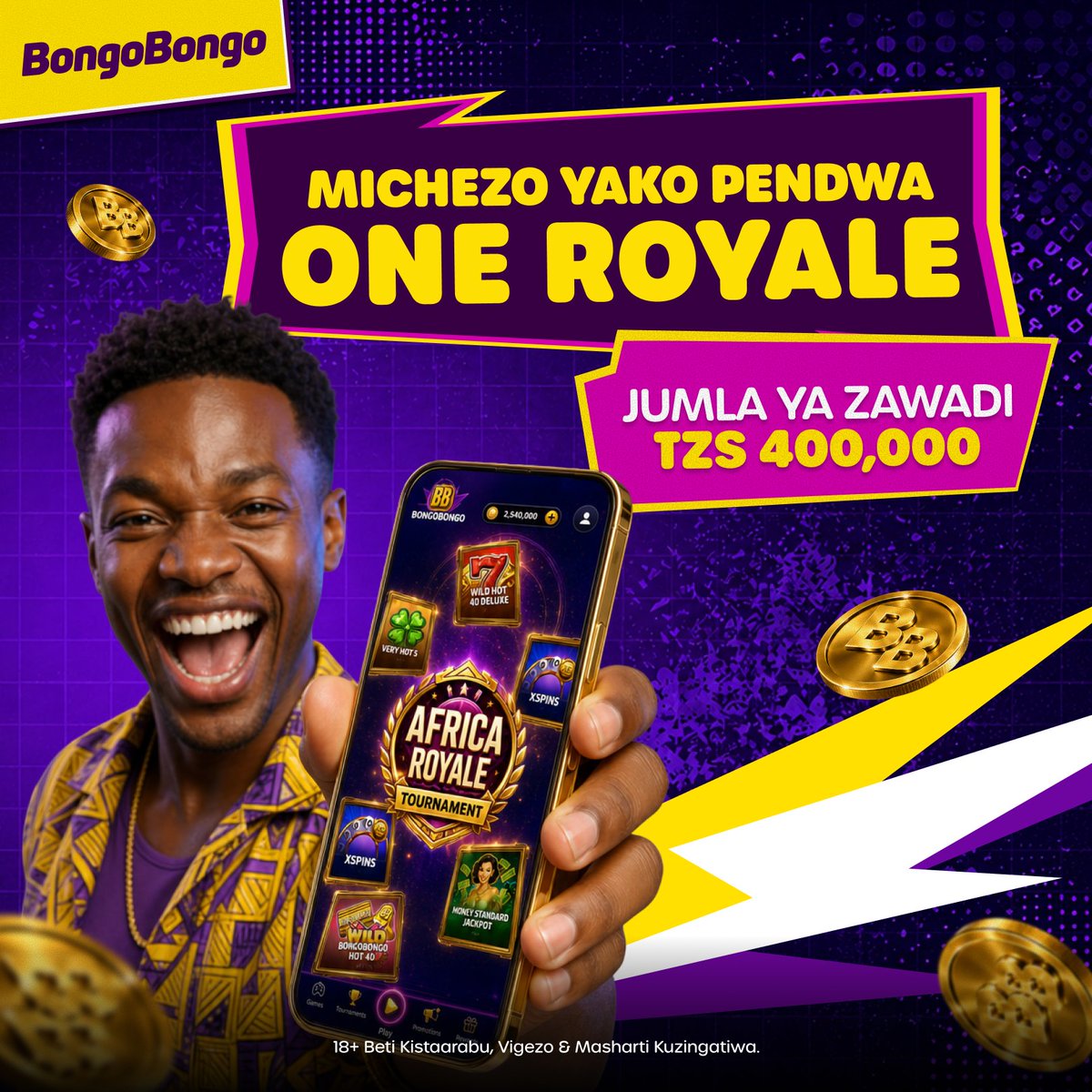 BongoBongo_TZ's tweet photo. 👑 African Royale IMEANZA 
 Ni siku 7 za kupata mgao wa zawadi TZS 400,000 daily prize pool 💰

Jinsi ya kucheza ⬇️ 
✅ Beti TZS 100+ kwenye Hot 40, Wild Hot 40, Double Clover Fire & mingineyo
 ✅ Kua kinara/ongoza kila siku
 ✅ Jinsi unavyocheza, ndivyo unajiongezea nafasi ya kua kinara/ongoza!
🏆 20–27 Pekee

 🔞 18+ | Vigezo&Masharti Kuzingatiwa

Usikone Ufalme 👇🏿
https://t.co/26SHK84xXd