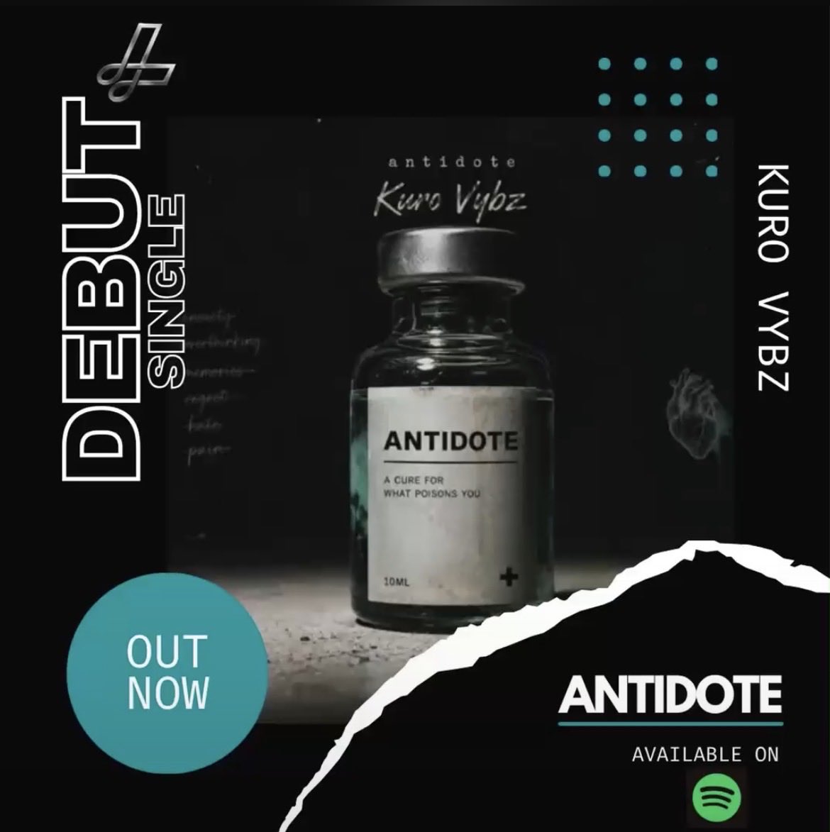 kurovybzz's tweet photo. The debut single is here “ANTIDOTE” available on all platforms… 
Stream,listen,share
.
.
.
Love to all involved❤️ https://t.co/qnEJCHYT34