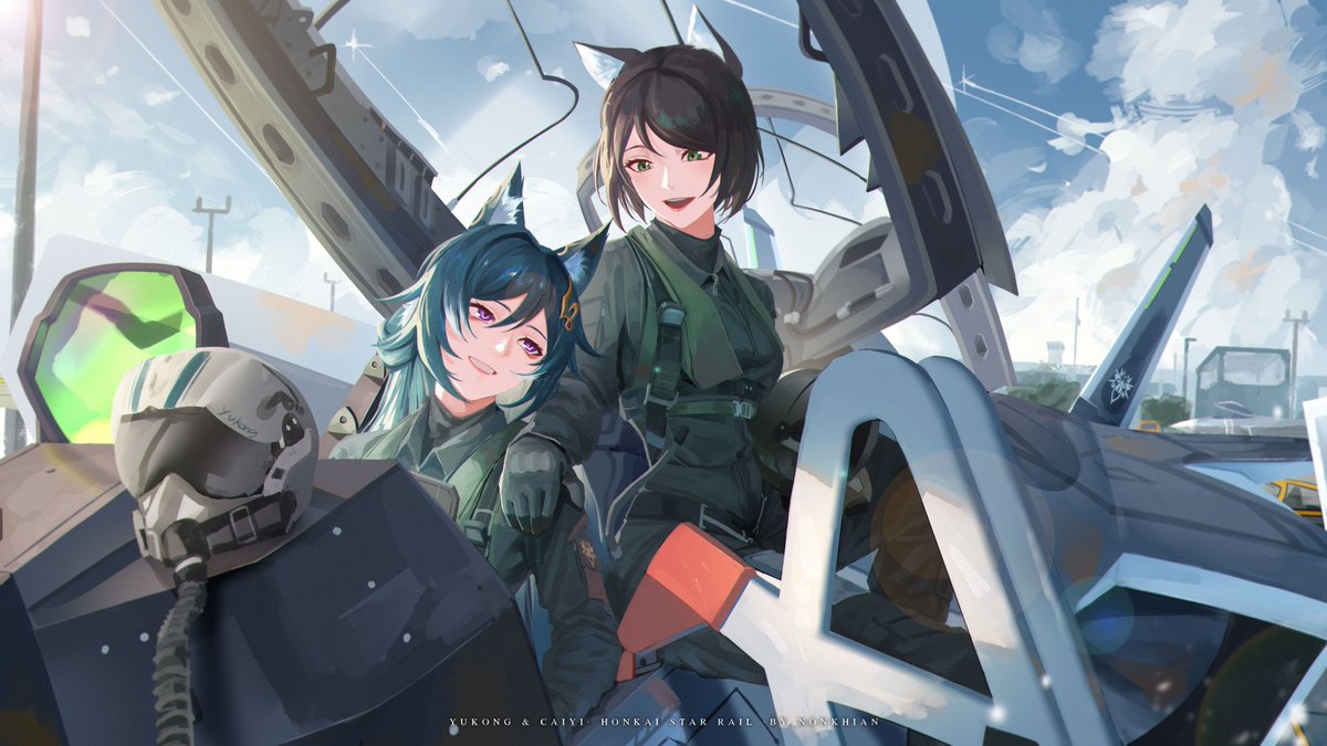 NonKhian's tweet photo. Yukong & Caiyi ✈️
#HonkaiStarRail #崩壊スターレイル #honkaistarrailfanart #yukong #驭空 https://t.co/kT2IC3xyUf