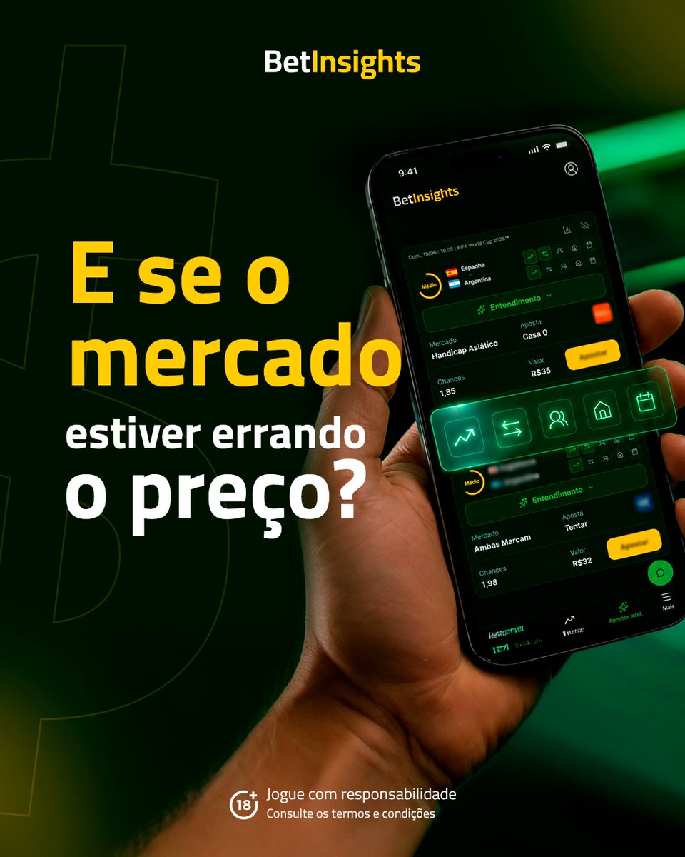 BetInsights_br's tweet photo. O mercado define um preço, mas a Smart Bet da BetInsights faz a própria análise. Usando IA, a ferramenta roda simulações no pré-jogo para estimar probabilidades reais. Analise com IA: https://t.co/WjUkAnRPkm ⚠️18+ Consulte condições https://t.co/NrNcP4AN8W